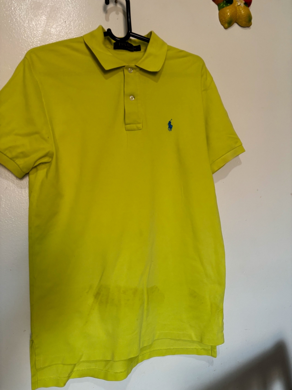 Ralph Lauren Neon Yellow Polo with Blue Pony